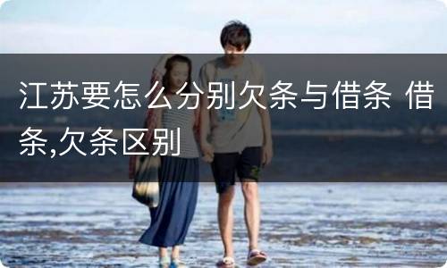 江苏要怎么分别欠条与借条 借条,欠条区别