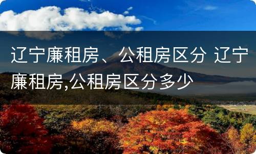辽宁廉租房、公租房区分 辽宁廉租房,公租房区分多少