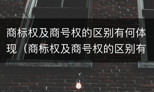 商标权及商号权的区别有何体现（商标权及商号权的区别有何体现）