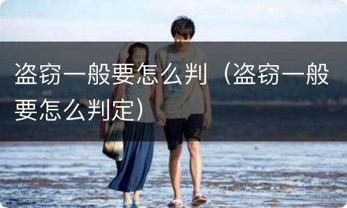 盗窃一般要怎么判（盗窃一般要怎么判定）