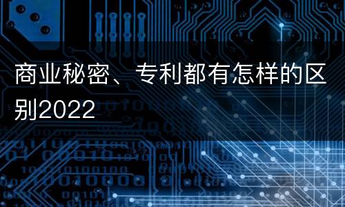 商业秘密、专利都有怎样的区别2022