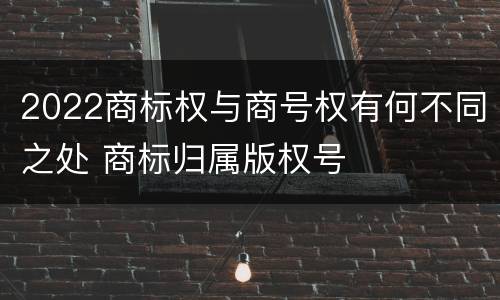 2022商标权与商号权有何不同之处 商标归属版权号