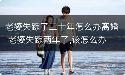 老婆失踪了二十年怎么办离婚 老婆失踪两年了,该怎么办