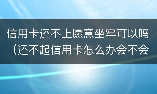 信用卡还不上愿意坐牢可以吗（还不起信用卡怎么办会不会坐牢?）