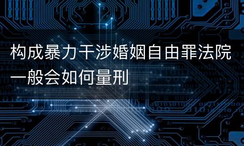 构成暴力干涉婚姻自由罪法院一般会如何量刑