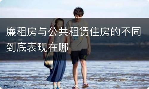廉租房与公共租赁住房的不同到底表现在哪