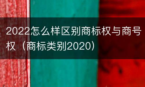 2022怎么样区别商标权与商号权（商标类别2020）
