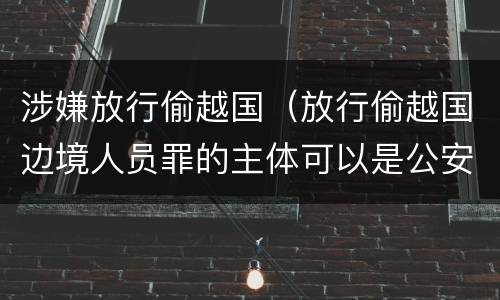 涉嫌放行偷越国（放行偷越国边境人员罪的主体可以是公安民警吗）