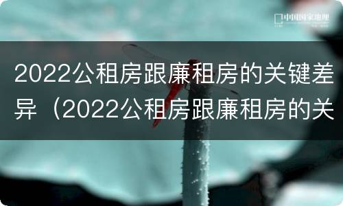 2022公租房跟廉租房的关键差异（2022公租房跟廉租房的关键差异是什么）