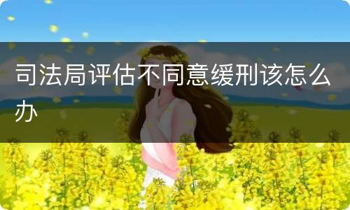 司法局评估不同意缓刑该怎么办
