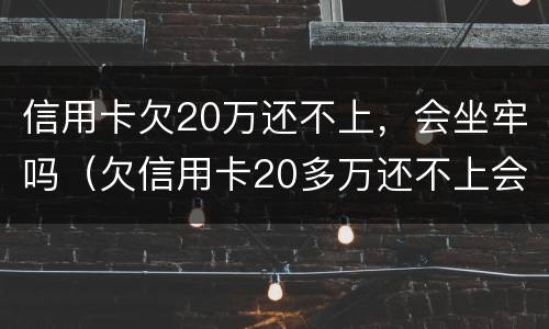 信用卡欠20万还不上，会坐牢吗（欠信用卡20多万还不上会坐牢吗）