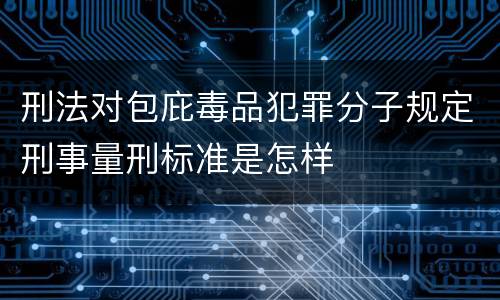 刑法对包庇毒品犯罪分子规定刑事量刑标准是怎样