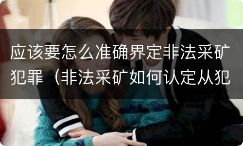 应该要怎么准确界定非法采矿犯罪（非法采矿如何认定从犯）