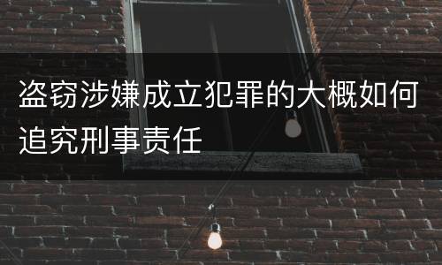 盗窃涉嫌成立犯罪的大概如何追究刑事责任