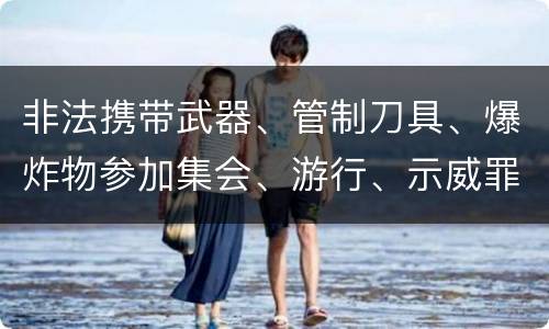 非法携带武器、管制刀具、爆炸物参加集会、游行、示威罪的犯罪构成要件有哪些