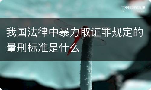 我国法律中暴力取证罪规定的量刑标准是什么