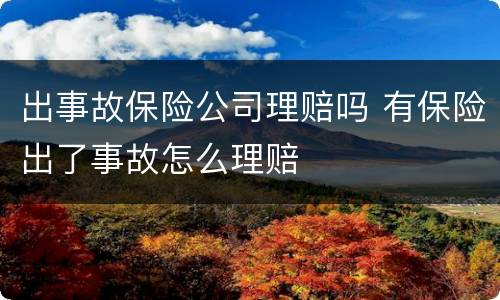 出事故保险公司理赔吗 有保险出了事故怎么理赔