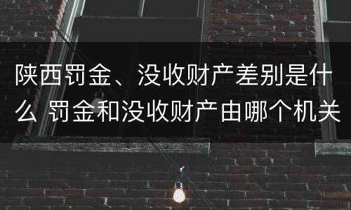 陕西罚金、没收财产差别是什么 罚金和没收财产由哪个机关执行