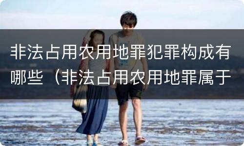 非法占用农用地罪犯罪构成有哪些（非法占用农用地罪属于什么类型犯罪）