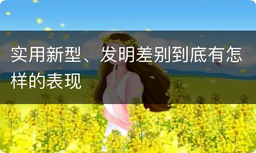实用新型、发明差别到底有怎样的表现
