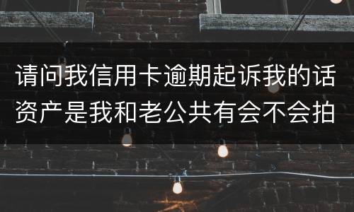 请问我信用卡逾期起诉我的话资产是我和老公共有会不会拍卖主贷人是我老公我差银行钱