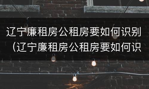 辽宁廉租房公租房要如何识别（辽宁廉租房公租房要如何识别房产证）