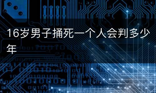 16岁男子捅死一个人会判多少年