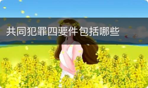 共同犯罪四要件包括哪些