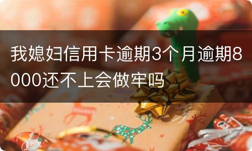 我媳妇信用卡逾期3个月逾期8000还不上会做牢吗