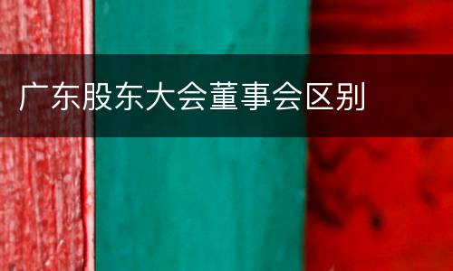 广东股东大会董事会区别