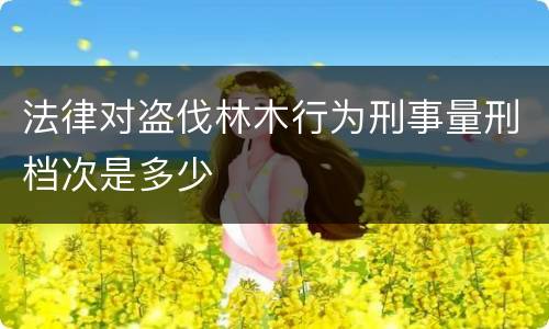 法律对盗伐林木行为刑事量刑档次是多少