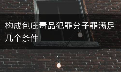 构成包庇毒品犯罪分子罪满足几个条件