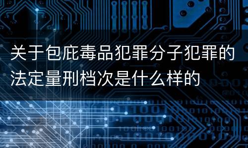 关于包庇毒品犯罪分子犯罪的法定量刑档次是什么样的