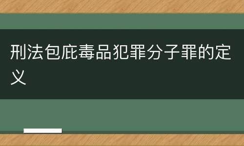 刑法包庇毒品犯罪分子罪的定义