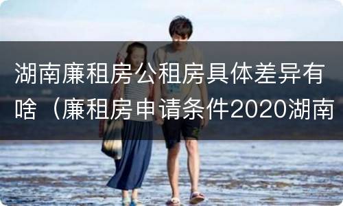 湖南廉租房公租房具体差异有啥（廉租房申请条件2020湖南）