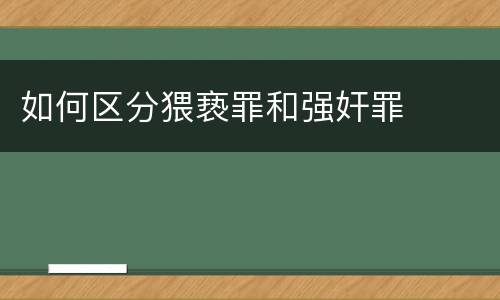 如何区分猥亵罪和强奸罪