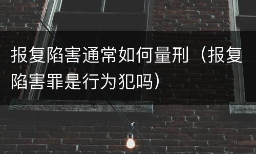 报复陷害通常如何量刑（报复陷害罪是行为犯吗）