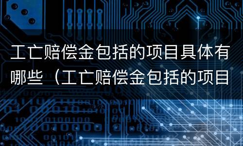 工亡赔偿金包括的项目具体有哪些（工亡赔偿金包括的项目具体有哪些内容）