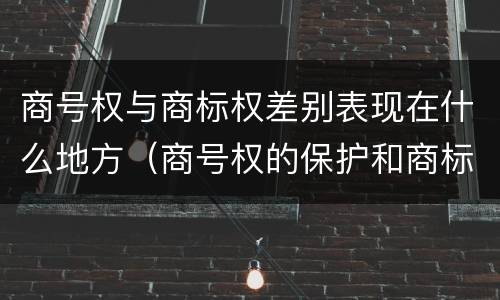 商号权与商标权差别表现在什么地方（商号权的保护和商标权的保护一样是全国性范围的）