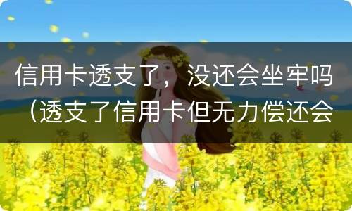 信用卡透支了，没还会坐牢吗（透支了信用卡但无力偿还会怎么样）
