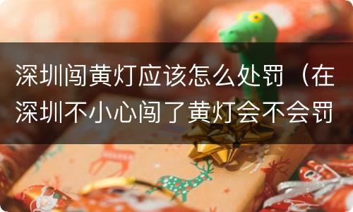 深圳闯黄灯应该怎么处罚（在深圳不小心闯了黄灯会不会罚款）