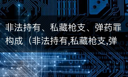 非法持有、私藏枪支、弹药罪构成（非法持有,私藏枪支,弹药罪构成要件）