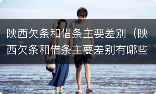 陕西欠条和借条主要差别（陕西欠条和借条主要差别有哪些）