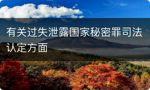 有关过失泄露国家秘密罪司法认定方面