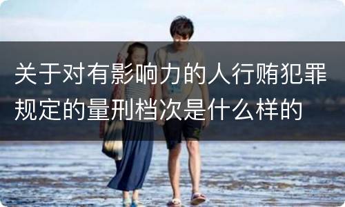 关于对有影响力的人行贿犯罪规定的量刑档次是什么样的
