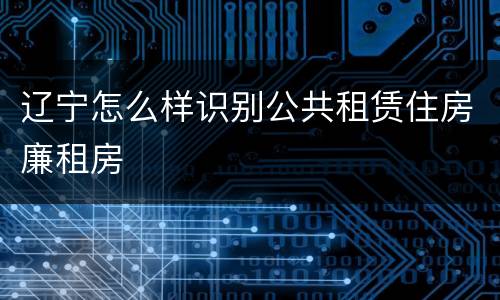 辽宁怎么样识别公共租赁住房廉租房