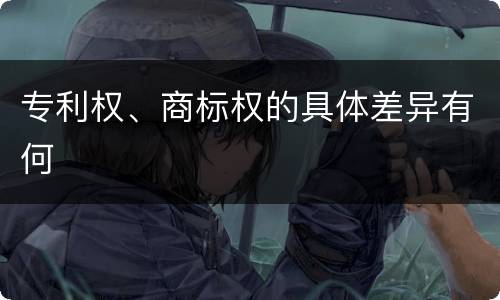 专利权、商标权的具体差异有何