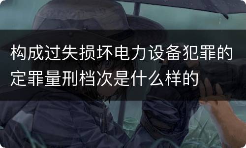构成过失损坏电力设备犯罪的定罪量刑档次是什么样的