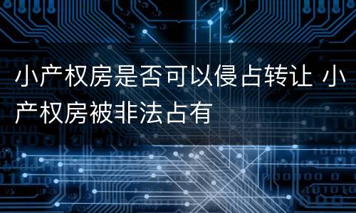 小产权房是否可以侵占转让 小产权房被非法占有
