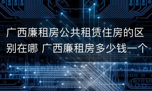 广西廉租房公共租赁住房的区别在哪 广西廉租房多少钱一个月